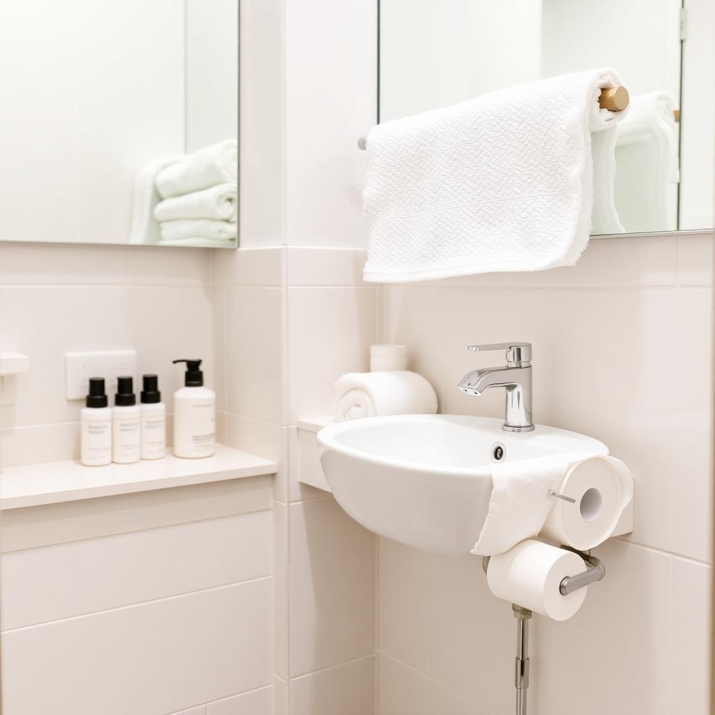 Hotel-style bathroom presentation