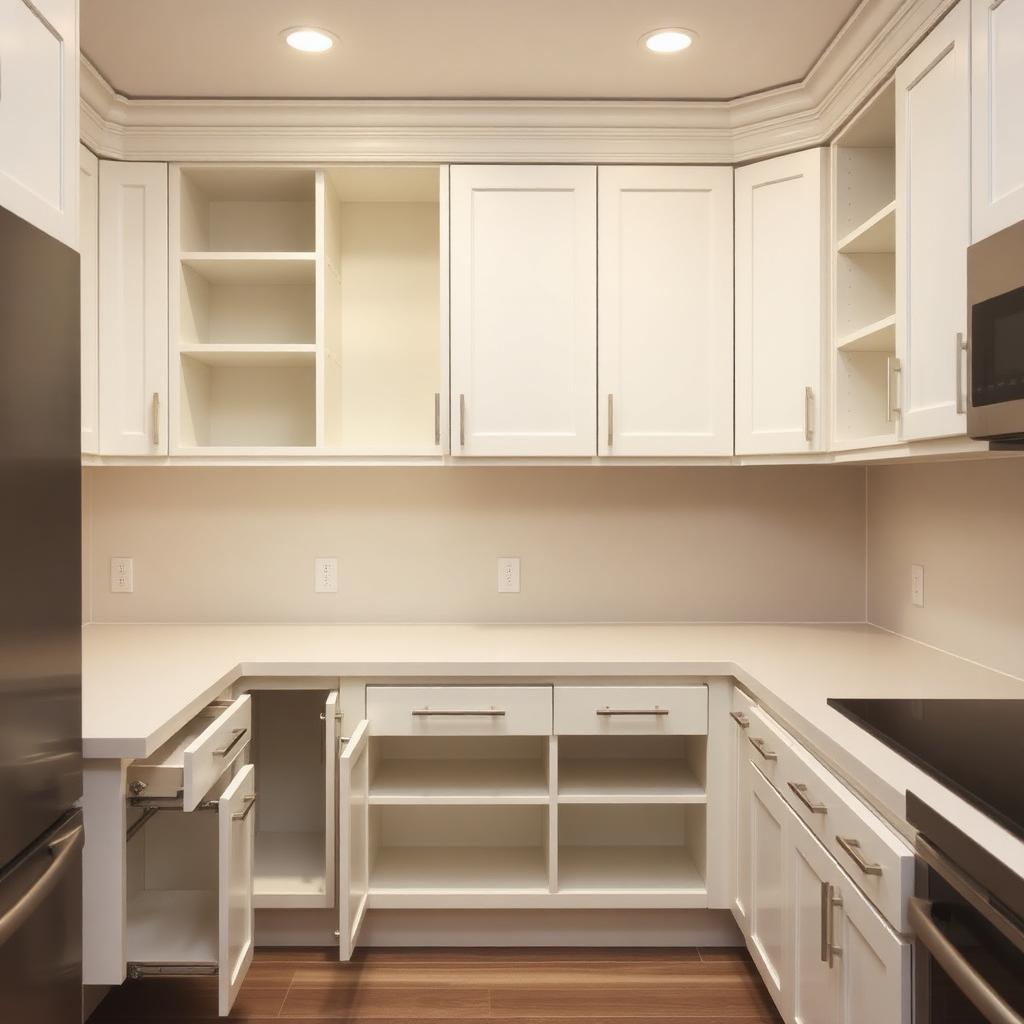Cabinets cleaned inside & out