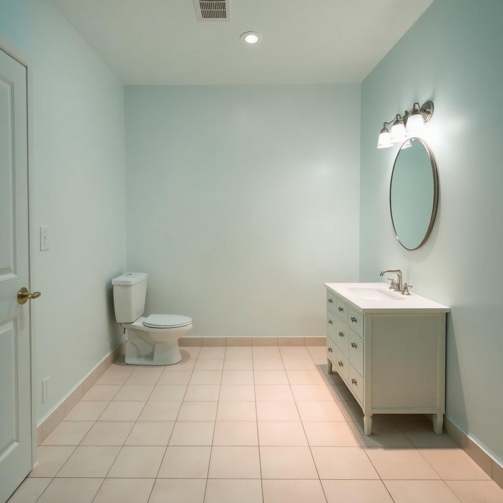 Pristine empty bathroom