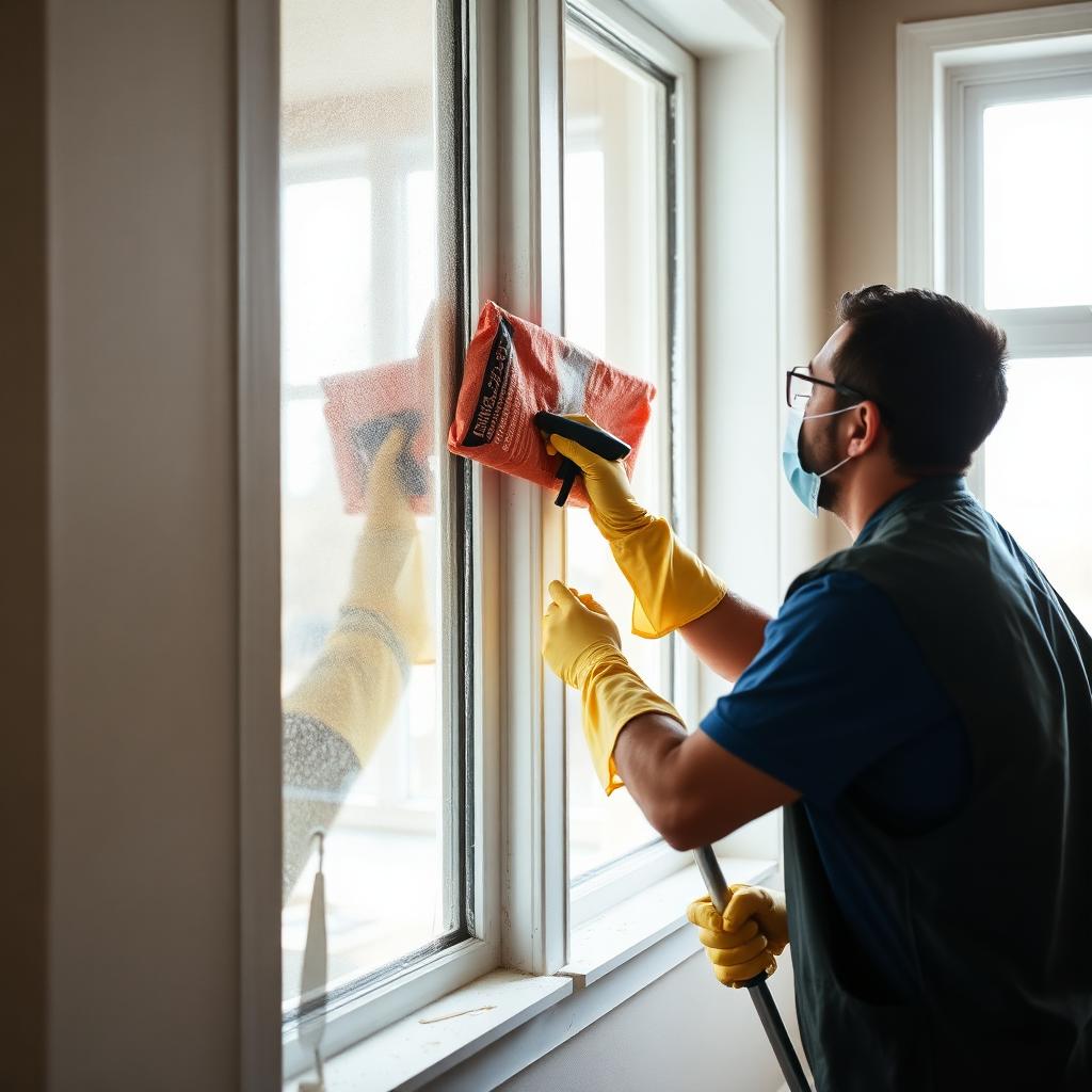 Fine-dust removal from windows