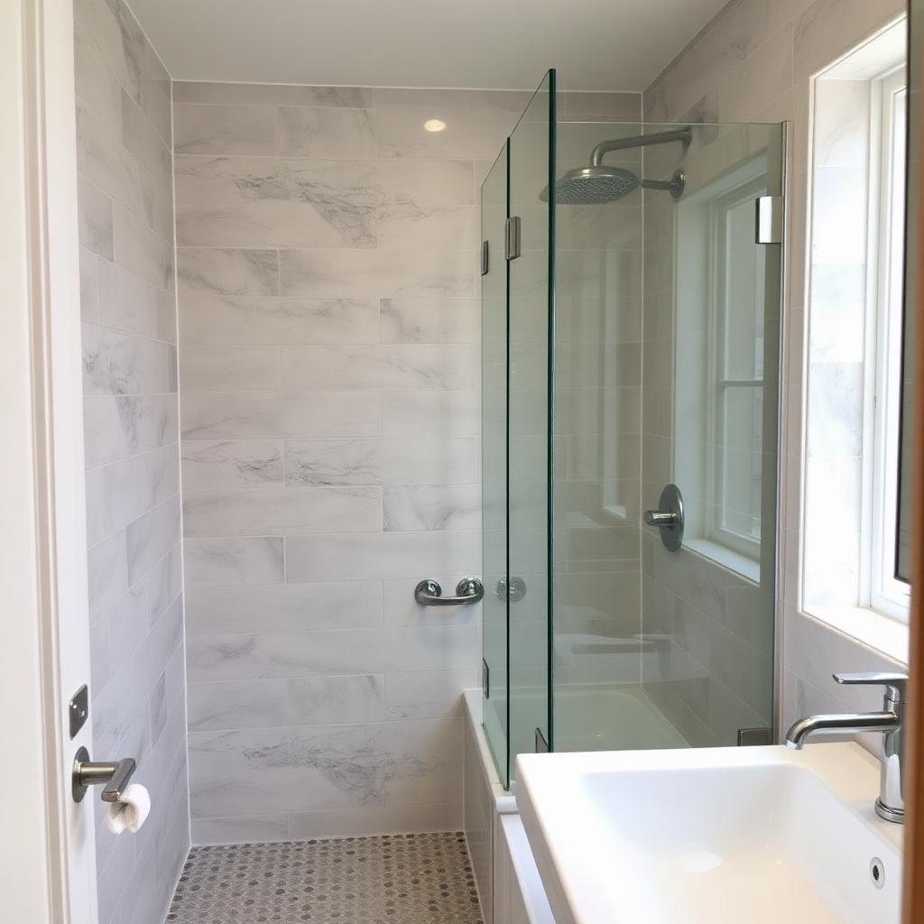 Freshly finished bathroom