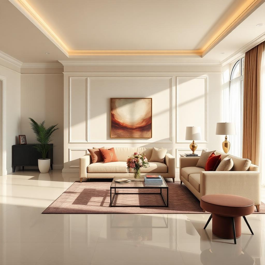 Sunlit luxury living room